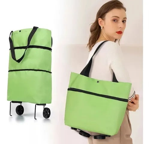 Bolso Plegable Con Ruedas 2 En 1